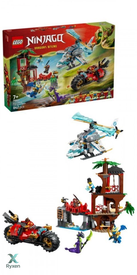 Klocki ninjago 71857 bitwa ninja: domek na drzewie z pojazdami LEGO
