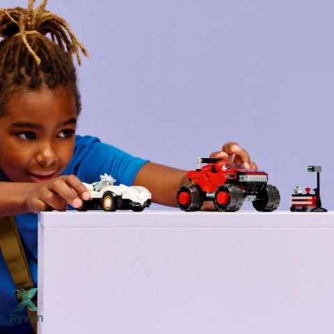 Klocki sonic 77118 silver w samochodzie kontra knuckles w monster trucku LEGO