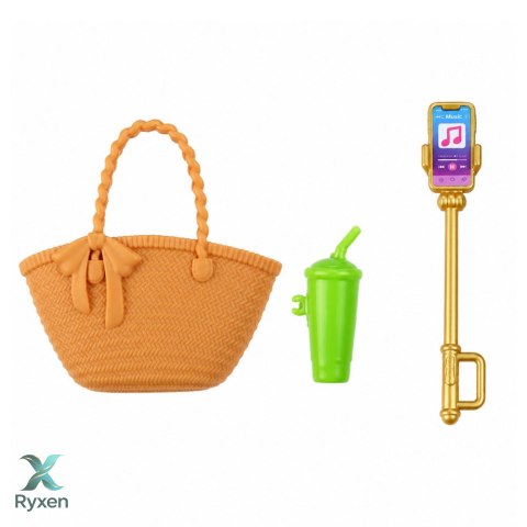 Lalka Anlily Fashion w Niebieskiej Sukience W Kwiaty Torba Akcesoria Zestaw LEAN TOYS