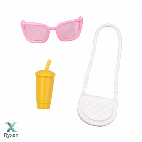 Lalka Anlily Fashion w Spódnicy I Kapeluszu Torba Kubek Akcesoria Zestaw LEAN TOYS