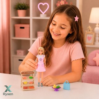 Lalka Anlily Sprzedawczyni Warzyw I Owoców Sklep Akcesoria Zestaw LEAN TOYS