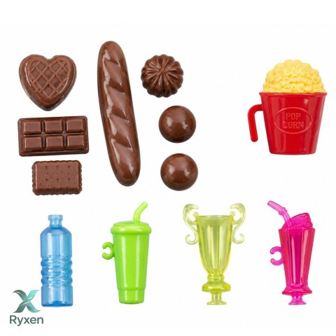 Lalka Anlily Sprzedawczyni Ze Stoiskiem Napoje Przekąski Akcesoria Zestaw LEAN TOYS