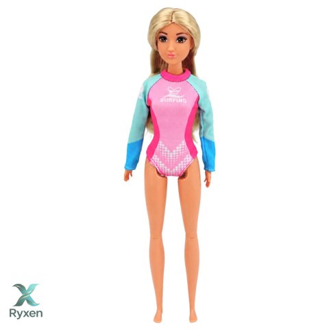 Lalka Anlily Surferka W Kombinezonie Z Deską Surfingową Akcesoria Zestaw LEAN TOYS