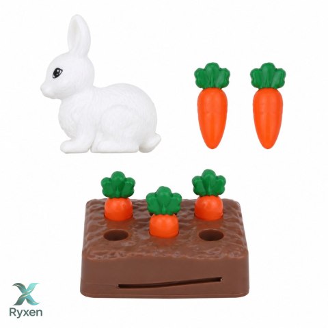 Lalka Anlily z Białym Królikiem I Marchewkami Podstawka Na Marchewki Zestaw LEAN TOYS