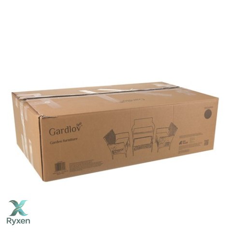 Meble ogrodowe rattanowe czarne Gardlov 26908 GARDLOV