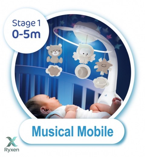 Muzyczna karuzelka 3w1 infantino beżowa B KIDS