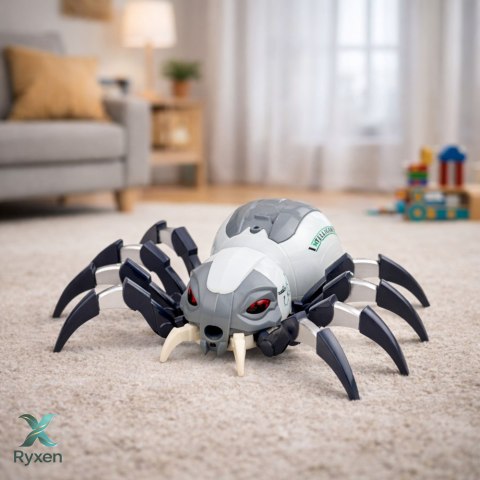 Pająk Robot Zdalnie Sterowany RC Efekt Dymu Światła Dźwięki LEAN TOYS