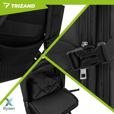 Plecak turystyczny 42x32x40cm czarny Trizand TRIZAND