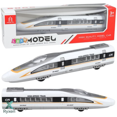Pociąg Pośpieszny High Speed Otwierane Drzwi Napęd Światła Dźwięki LEAN TOYS
