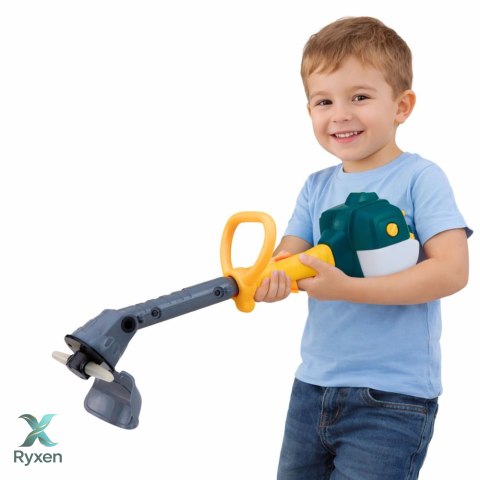 Podkaszarka Dla Dzieci Kosiarka Ogrodowa Dźwięki Światła Gumowe Ostrze LEAN TOYS