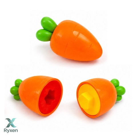 Sorter Edukacyjny Marchewki Dopasowywanie Kształtów Kolorów 12 szt. LEAN TOYS
