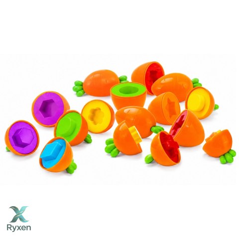 Sorter Edukacyjny Marchewki Dopasowywanie Kształtów Kolorów 12 szt. LEAN TOYS