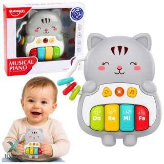 Zabawka Muzyczna Kotek Pianinko Edukacyjne Dla Malucha Melodie Dźwięki LEAN TOYS
