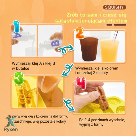 Zestaw Kreatywny Plastyczny Tworzenie Squish Ozdobne Jedzenie Śniadanie DIY LEAN TOYS