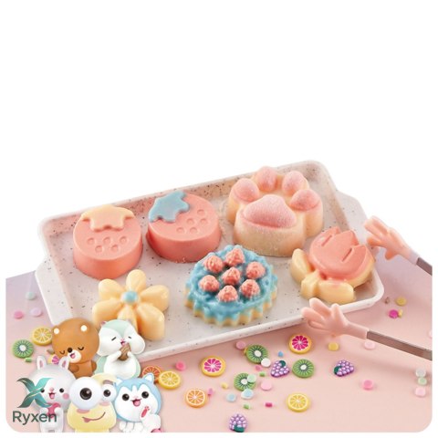 Zestaw Kreatywny Plastyczny Tworzenie Squishy Ozdobne Deserki Kwiatki DIY LEAN TOYS