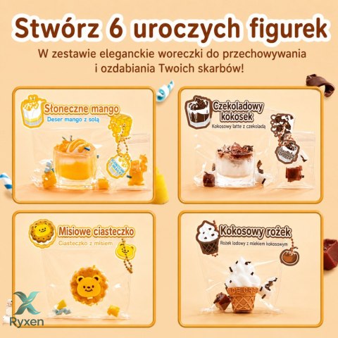 Zestaw Kreatywny Plastyczny Tworzenie Squishy Ozdobne Słodycze Napoje DIY LEAN TOYS