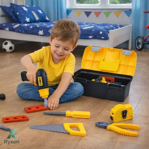 Zestaw Narzędzia w Skrzynce Wkrętarka Na Baterie Akcesoria 23 el. LEAN TOYS
