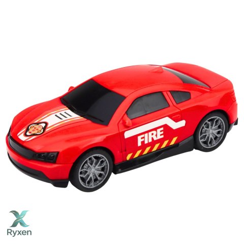 Zestaw Strażacki Ratunkowy Ciężarówka Laweta Auto Helikopter Światła Dźwięk LEAN TOYS