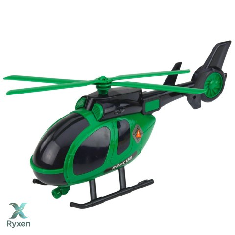 Zestaw Transport Dinozaura Ciężarówka Laweta Helikopter Światła Dźwięk LEAN TOYS