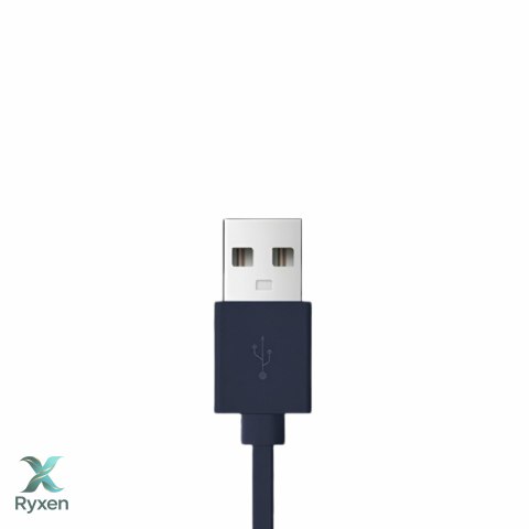 DA666 Mini wiatrak biurkowy usb niebieski ATL