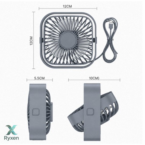 DA666A Mini wiatrak biurkowy usb szary ATL