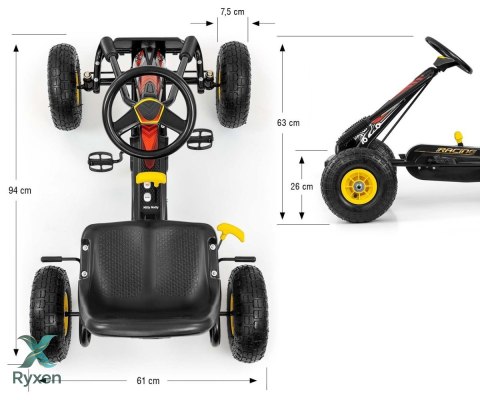 Gokart na pedały thor czarny MILLY MALLY