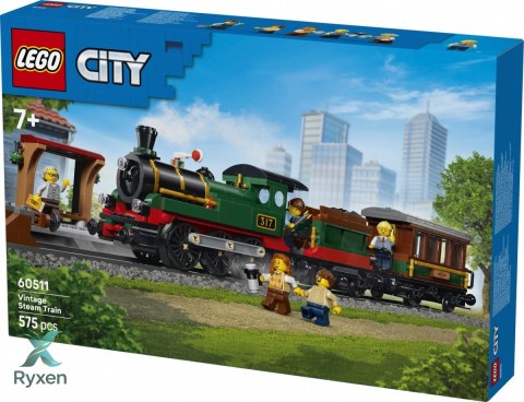 Klocki city 60511 retro pociąg z lokomotywą parową LEGO