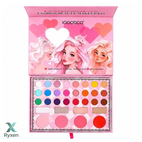 Kuferek z Kosmetykami Do Makijażu Zestaw Dla Dzieci Szkatułka Różowa LEAN TOYS