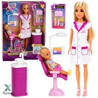 Lalka Anlily Dentystka Gabinet Krzesło Dentystyczne Akcesoria Zestaw LEAN TOYS