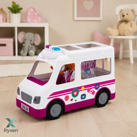 Lalka Anlily Doktor Pielęgniarka Karetka Pogotowia Akcesoria Medyczne LEAN TOYS