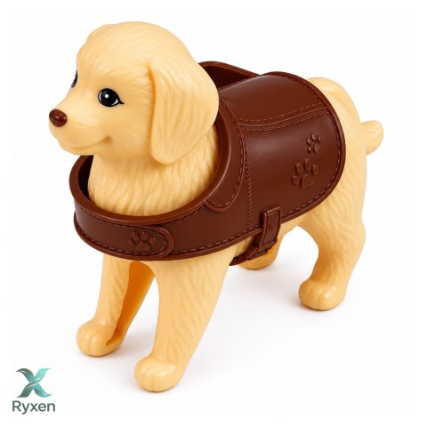 Lalka Anlily z Dużym Psem i Szczeniakami Akcesoria Do Opieki Zestaw LEAN TOYS