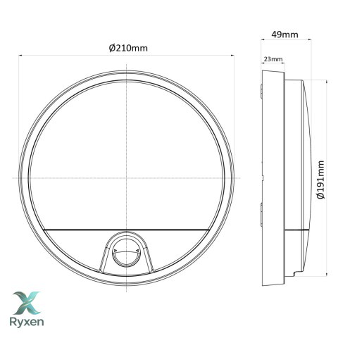 Lampa LED z sensorem ruchu MCE291 W biała Maclean