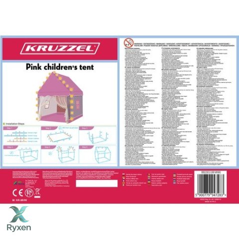 Namiot dla dzieci- różowy Kruzzel 22653 KRUZZEL