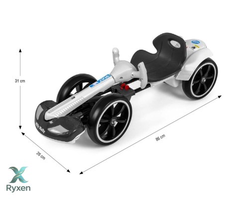 Pojazd gokart na akumulator bolt biały MILLY MALLY