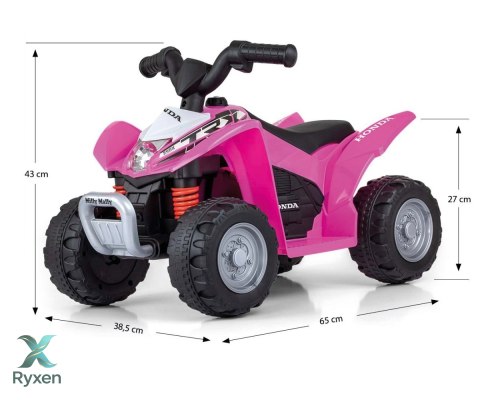 Pojazd quad na akumulator honda atv różowy MILLY MALLY