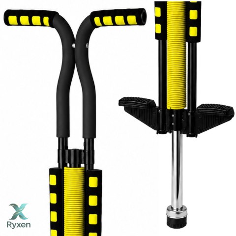 Skoczek Drążek Pogo Do Skakania Dla Dzieci Jump Stick Do 70kg Żółty LEAN TOYS