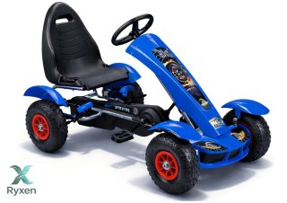 Sportowy Gokart Na Pedały F618 Pomowane Koła Obciążenie 50kg Niebieski LEAN CARS