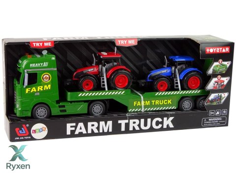 Zestaw Farma Laweta Ciężarówka Traktor Dźwięk Światła 3 El. LEAN TOYS