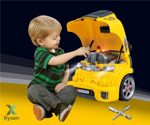 Zestaw mechanik warsztat silnik rozkręcalny n-gine żółty MILLY MALLY