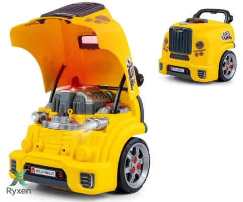 Zestaw mechanik warsztat silnik rozkręcalny n-gine żółty MILLY MALLY