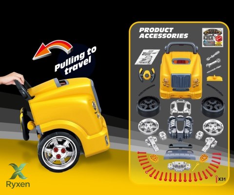 Zestaw mechanik warsztat silnik rozkręcalny n-gine żółty MILLY MALLY