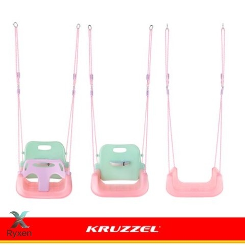 Huśtawka dla dzieci 3w1 pastelowa Kruzzel KRUZZEL
