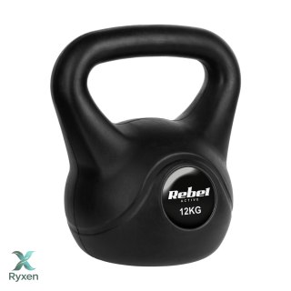 Kettlebell bitumiczny 12 kg REBEL ACTIVE Rebel
