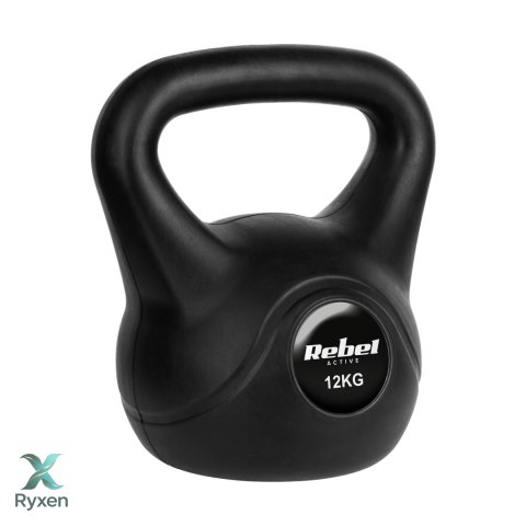 Kettlebell bitumiczny 12 kg REBEL ACTIVE Rebel