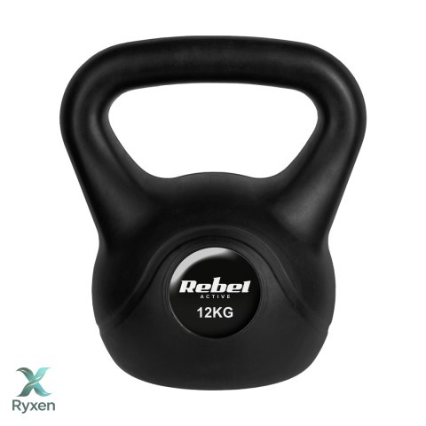 Kettlebell bitumiczny 12 kg REBEL ACTIVE Rebel