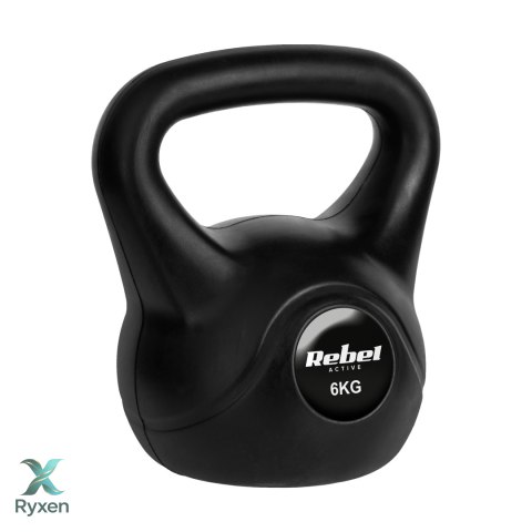 Kettlebell bitumiczny 6 kg REBEL ACTIVE Rebel