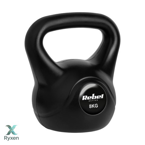 Kettlebell bitumiczny 8 kg REBEL ACTIVE Rebel