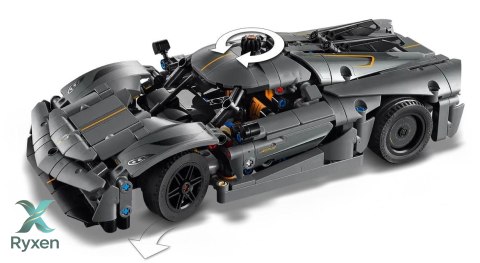 Klocki technic 42173 szary hipersamochód koenigsegg jesko absolut LEGO