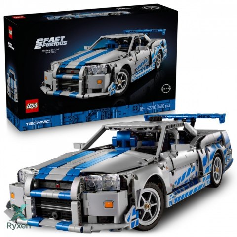Klocki technic 42210 samochód nissan skyline gt-r (r34) z filmu za szybcy, za wściekli LEGO