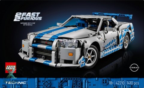 Klocki technic 42210 samochód nissan skyline gt-r (r34) z filmu za szybcy, za wściekli LEGO